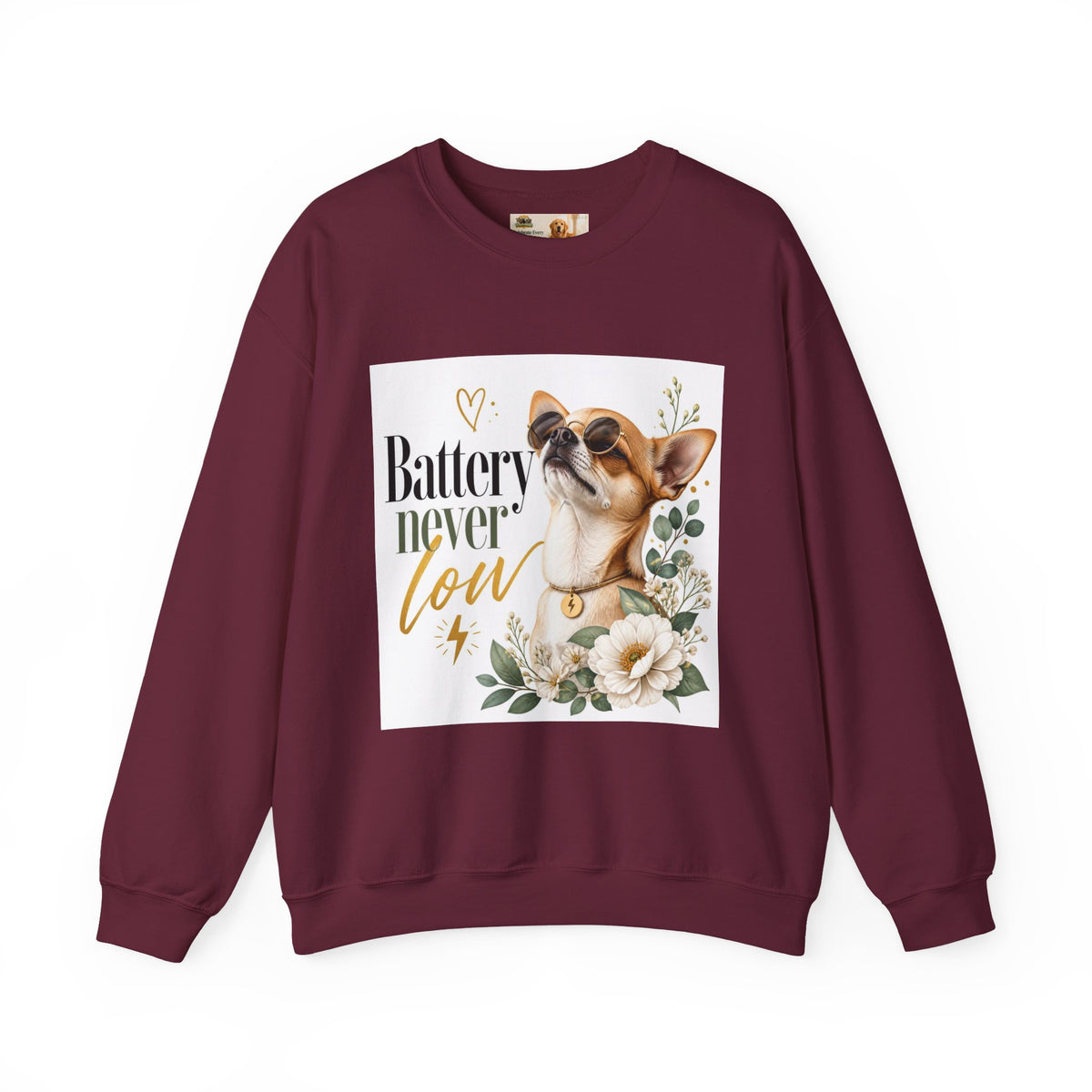 Battery never low | Fun Collection Sweatshirt