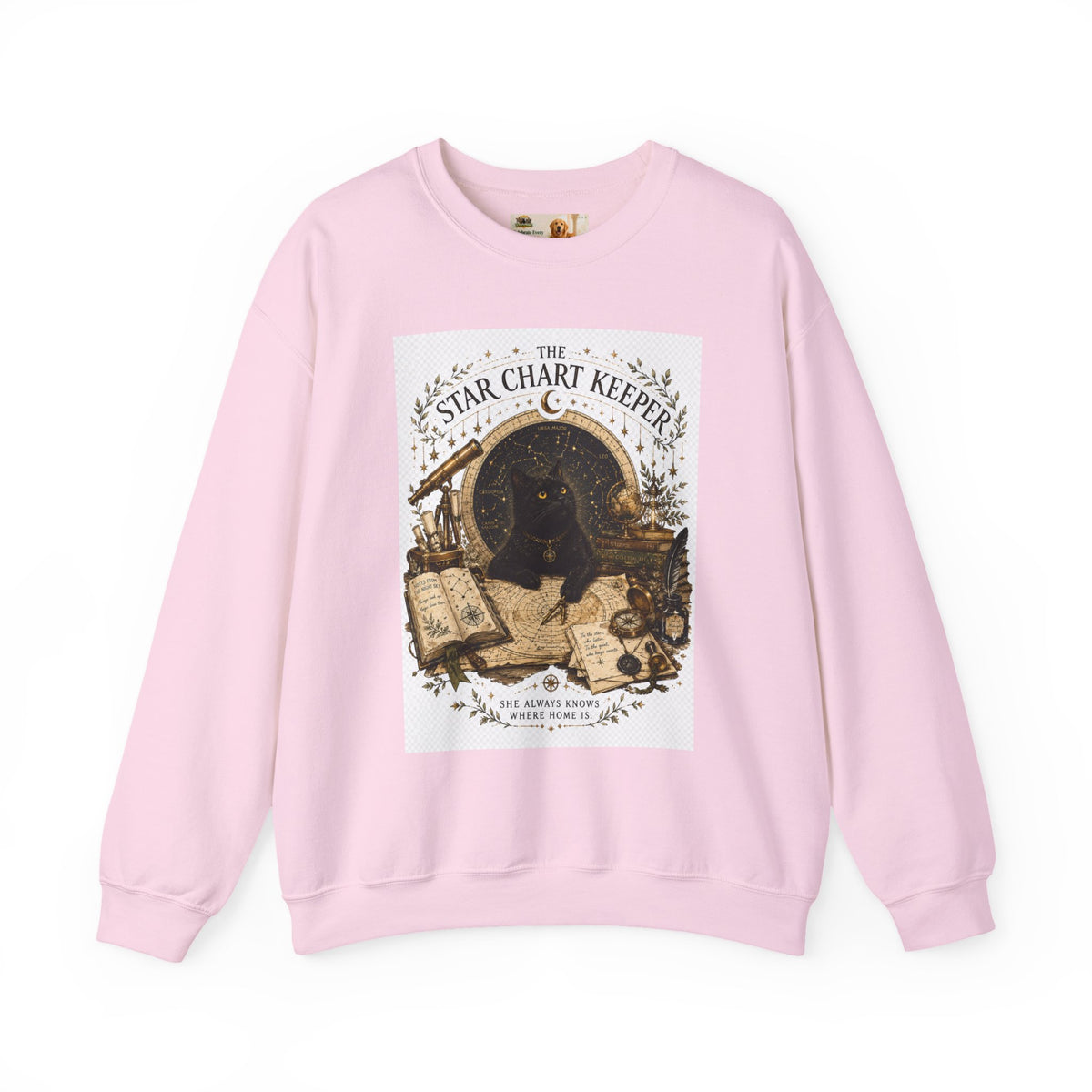 The Star Chart Keeper Black Cat Sweatshirt | Cat Mom Collection