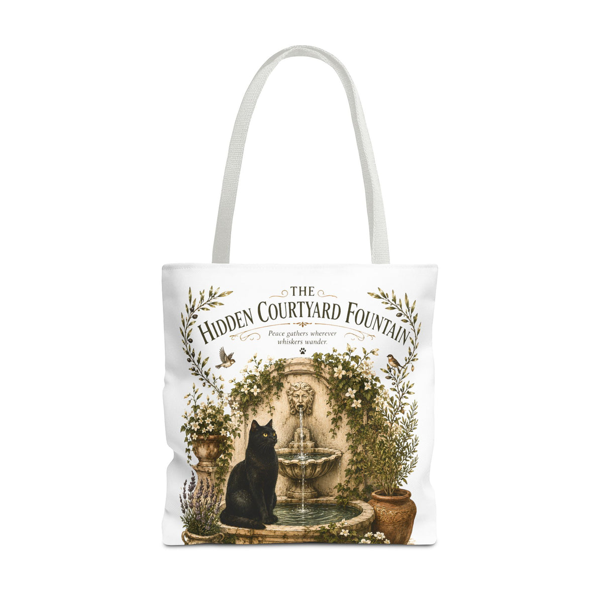 The Hidden Courtyard Fountain | Cat Mom Collection Totebag