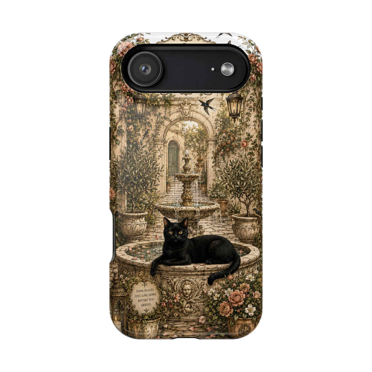 The Secret Courtyard Fountain | Cat Mom Collection Phone case