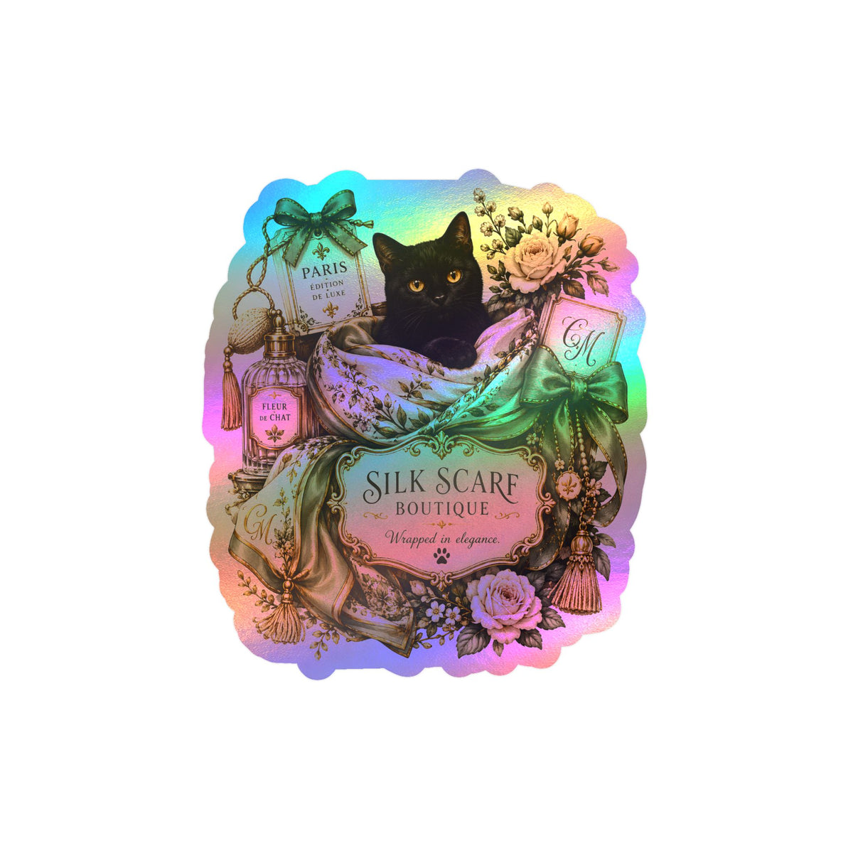 The Silk Scarf Boutique | Cat Mom Collection Sticker