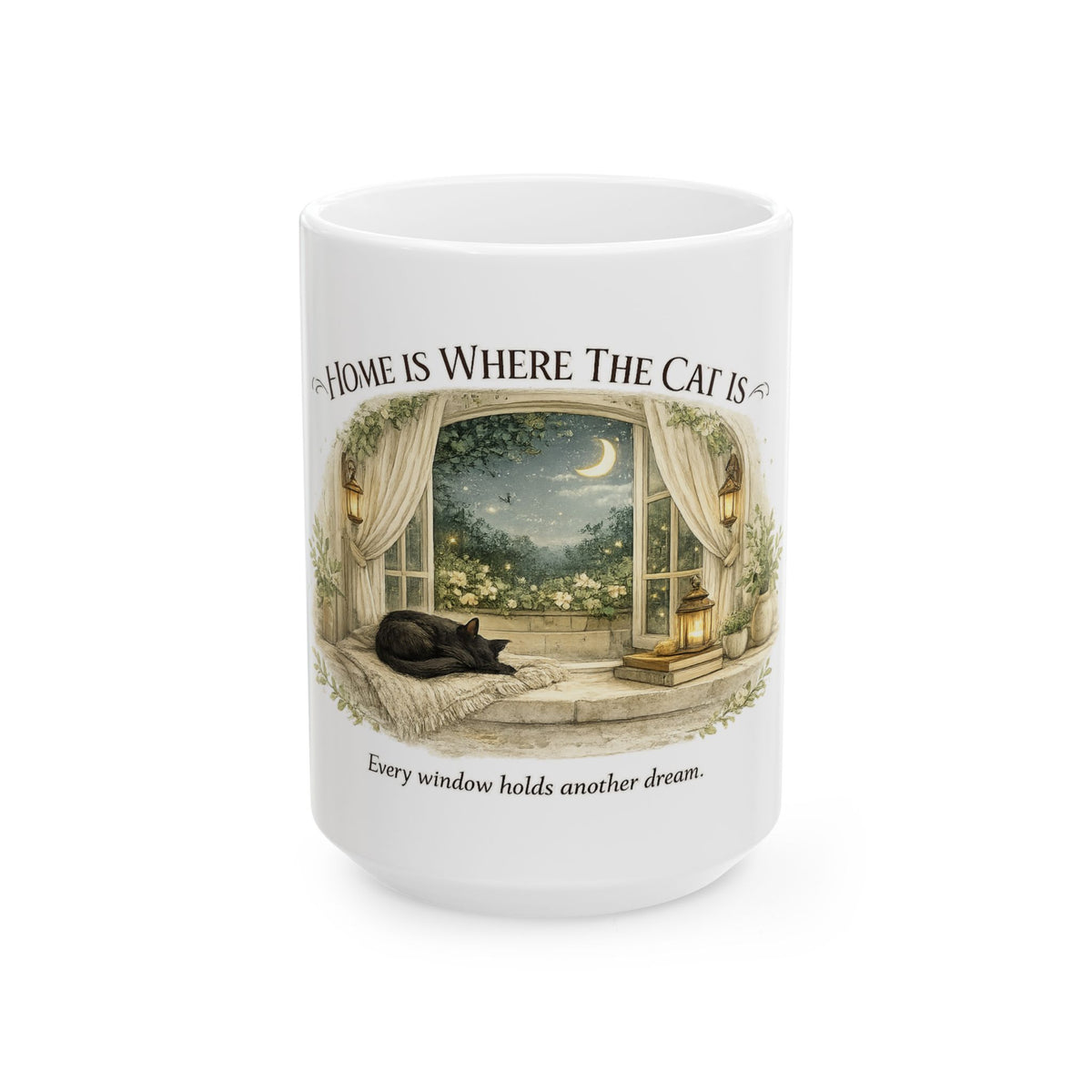Moonlit Window Dreams | Cat Mom Collection Mug