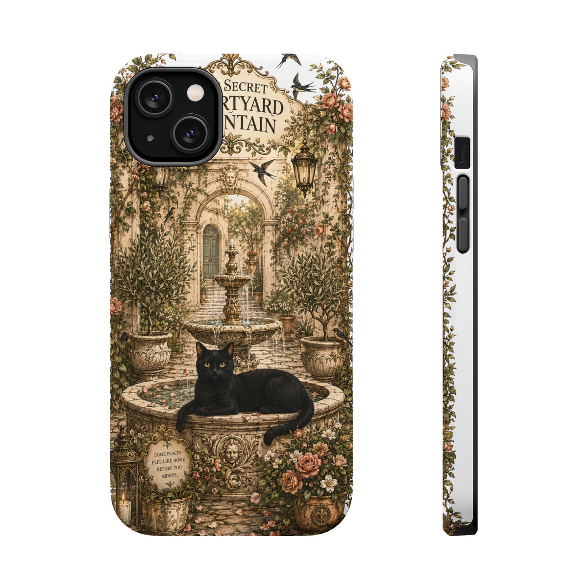 The Secret Courtyard Fountain | Cat Mom Collection Phone case