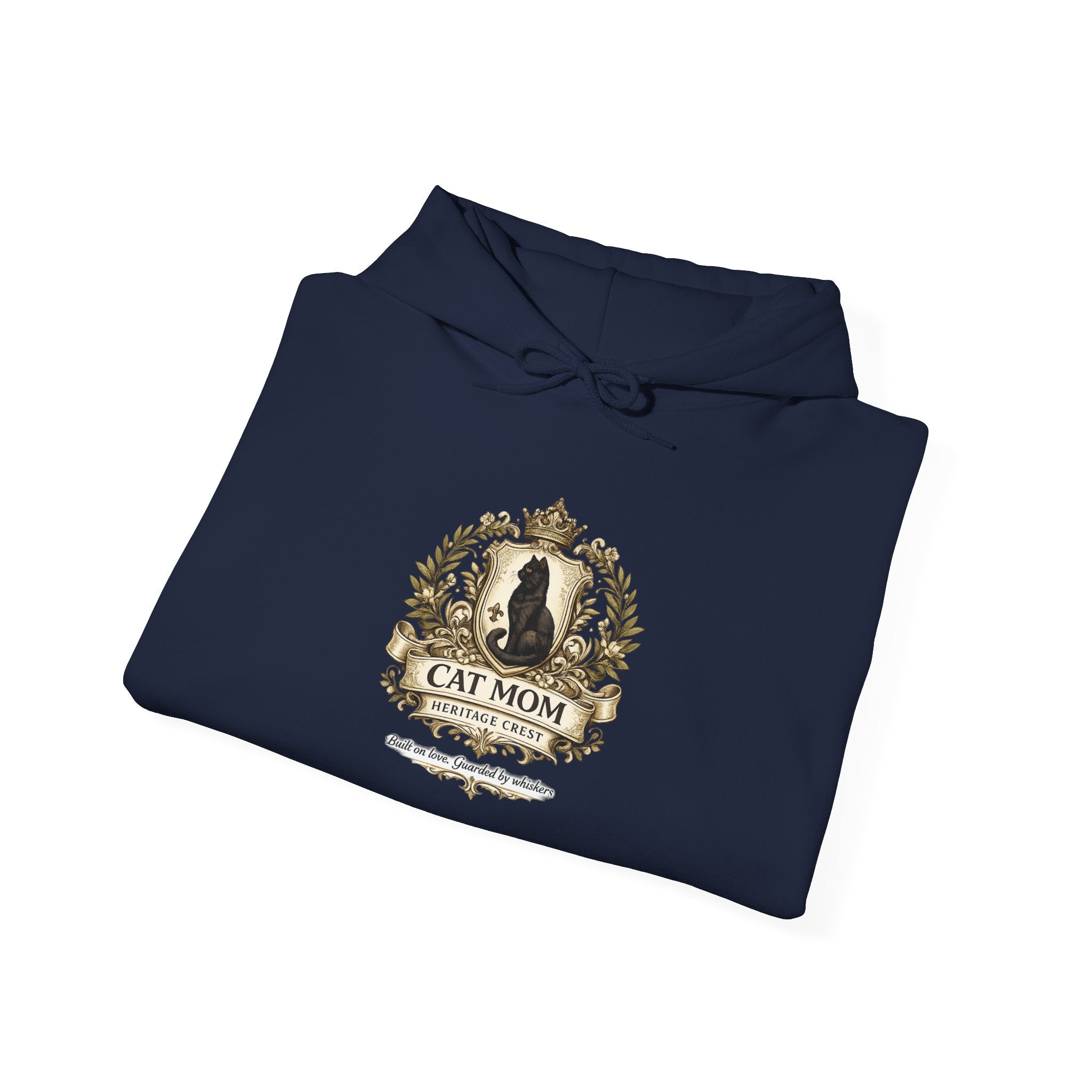 Cat Mom Heritage Crest | Gildan Heavy Blend™ Hoodie (18500)