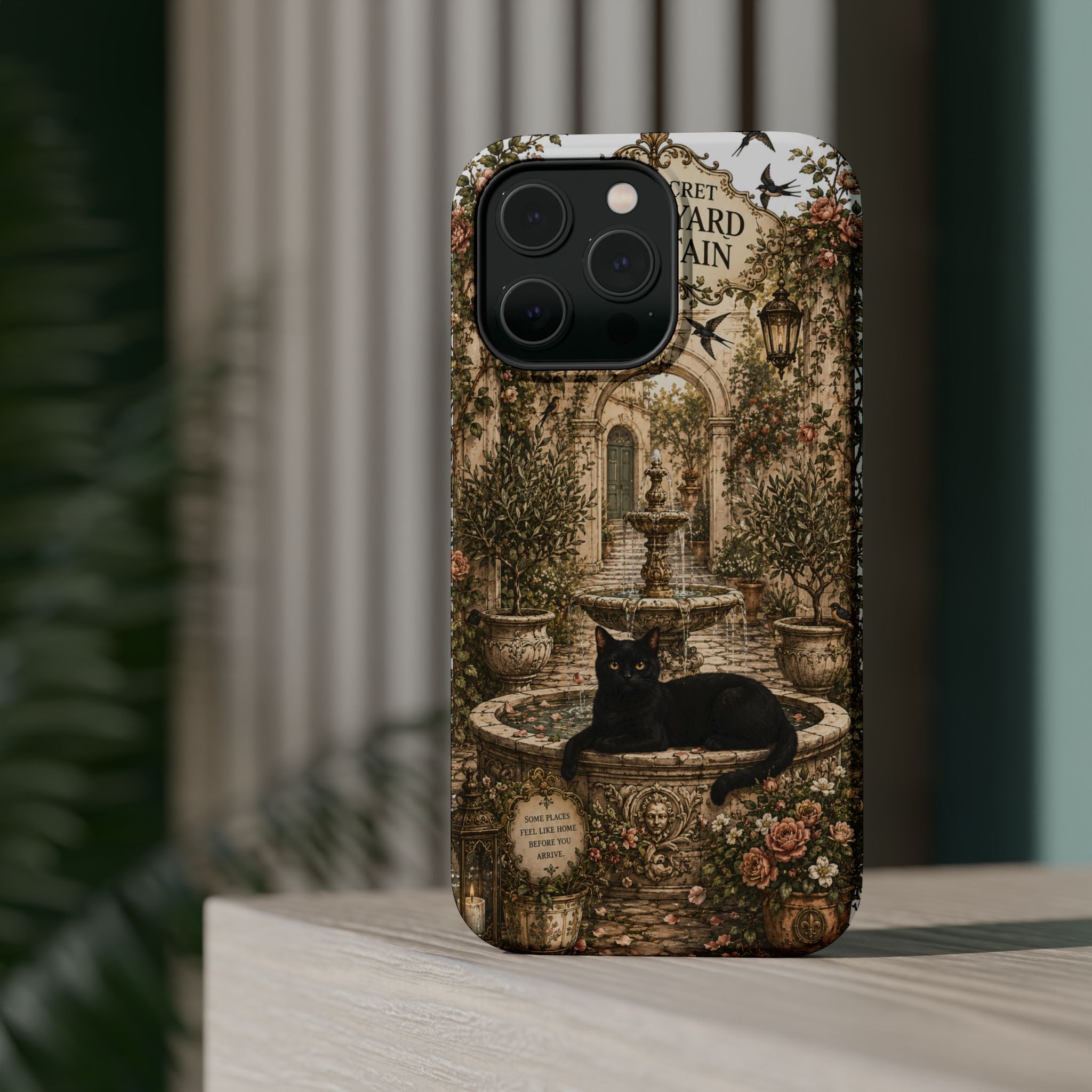 THE SECRET COURTYARD FOUNTAIN | Phone case