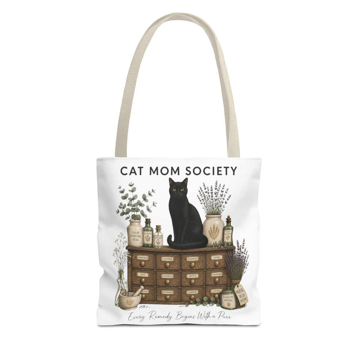 The Apothecary's Little Shadow | Cat Mom Collection Totebag