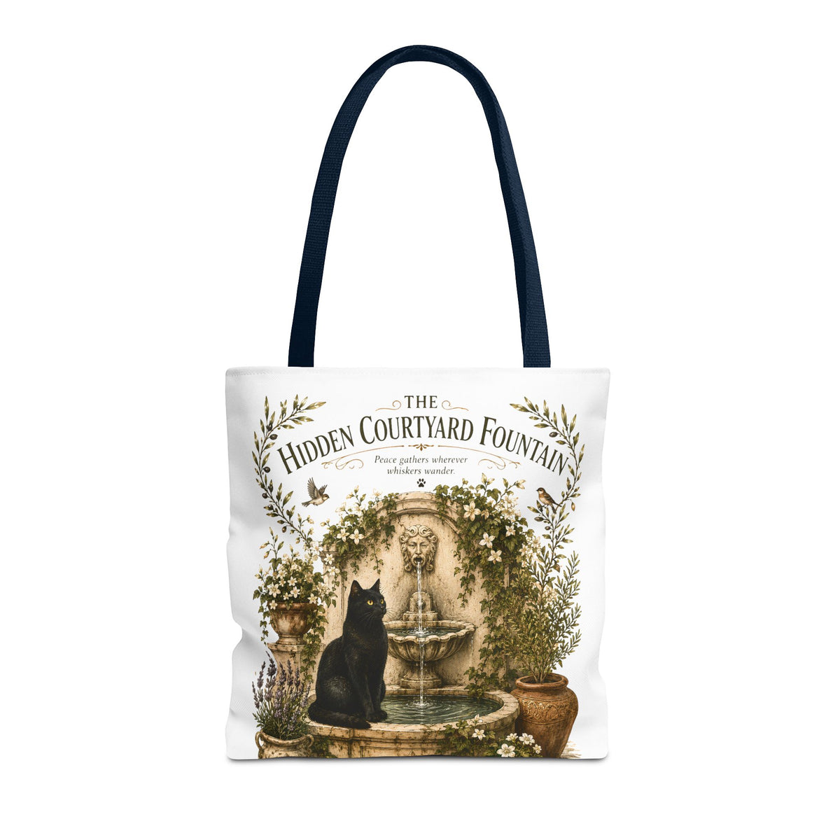 The Hidden Courtyard Fountain | Cat Mom Collection Totebag