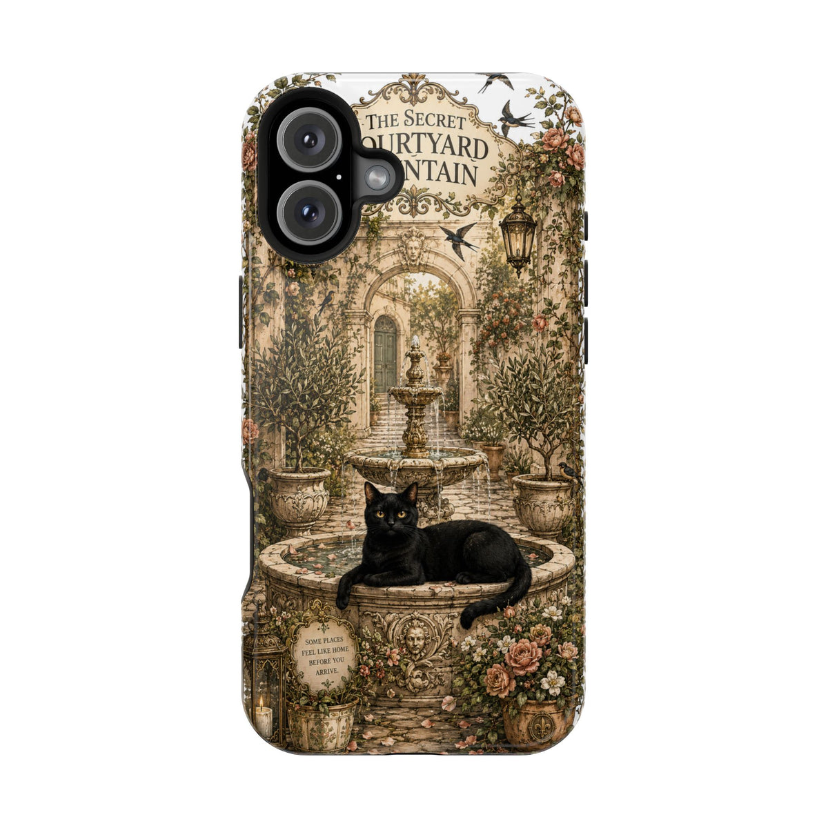 The Secret Courtyard Fountain | Cat Mom Collection Phone case