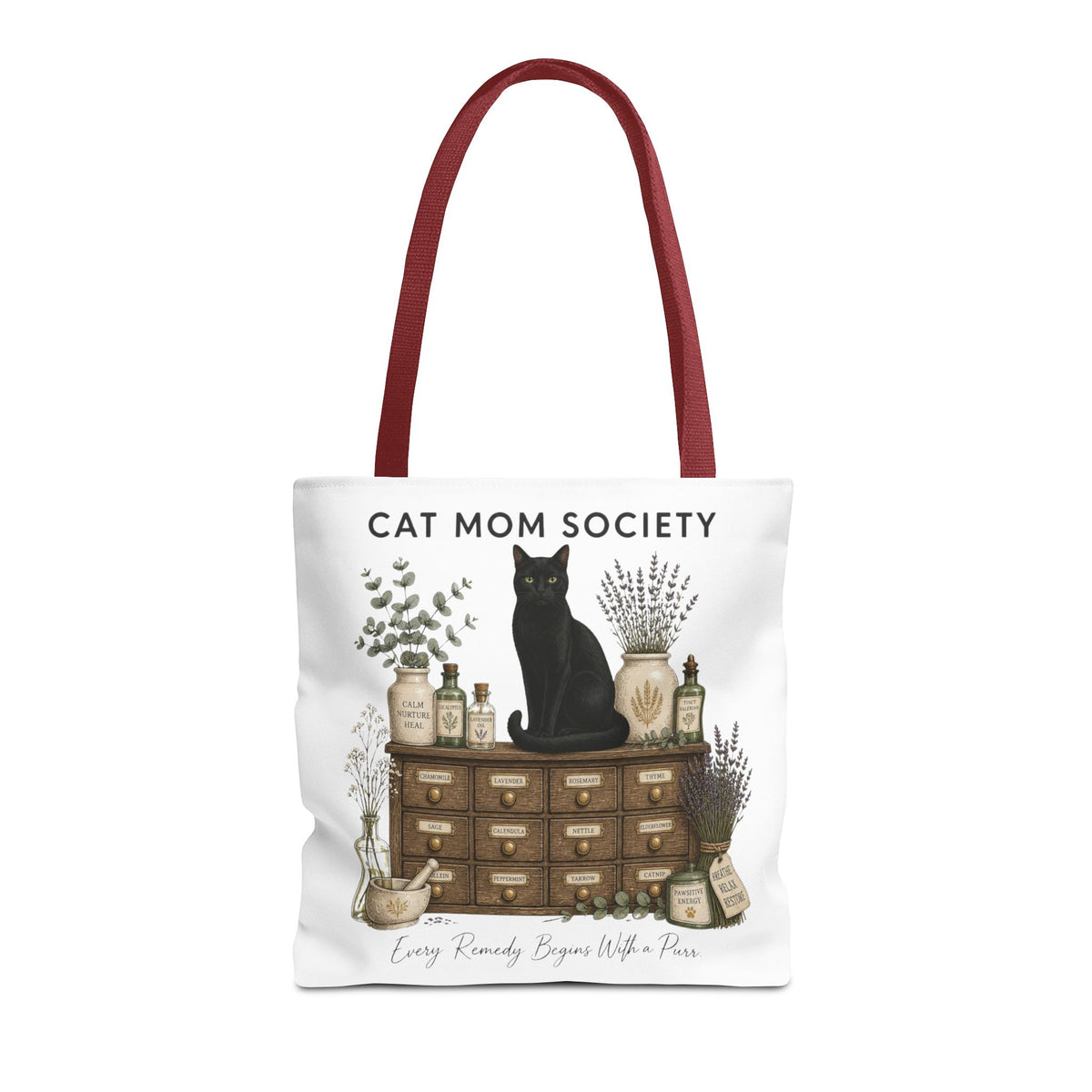 The Apothecary's Little Shadow | Cat Mom Collection Totebag