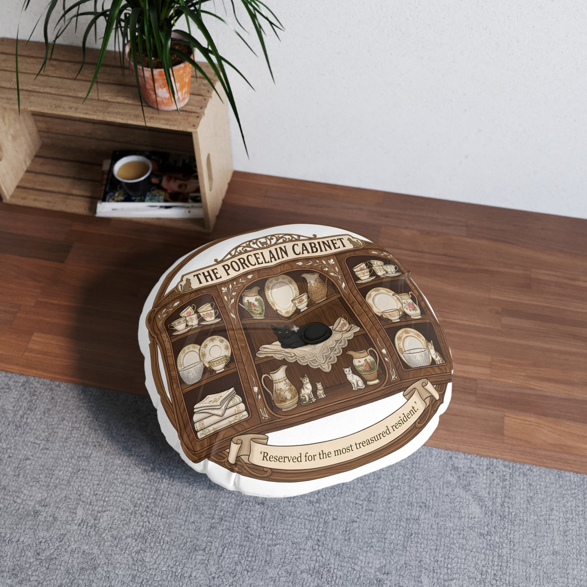 The Porcelain Cabinet | Cat Mom Collection Pillow