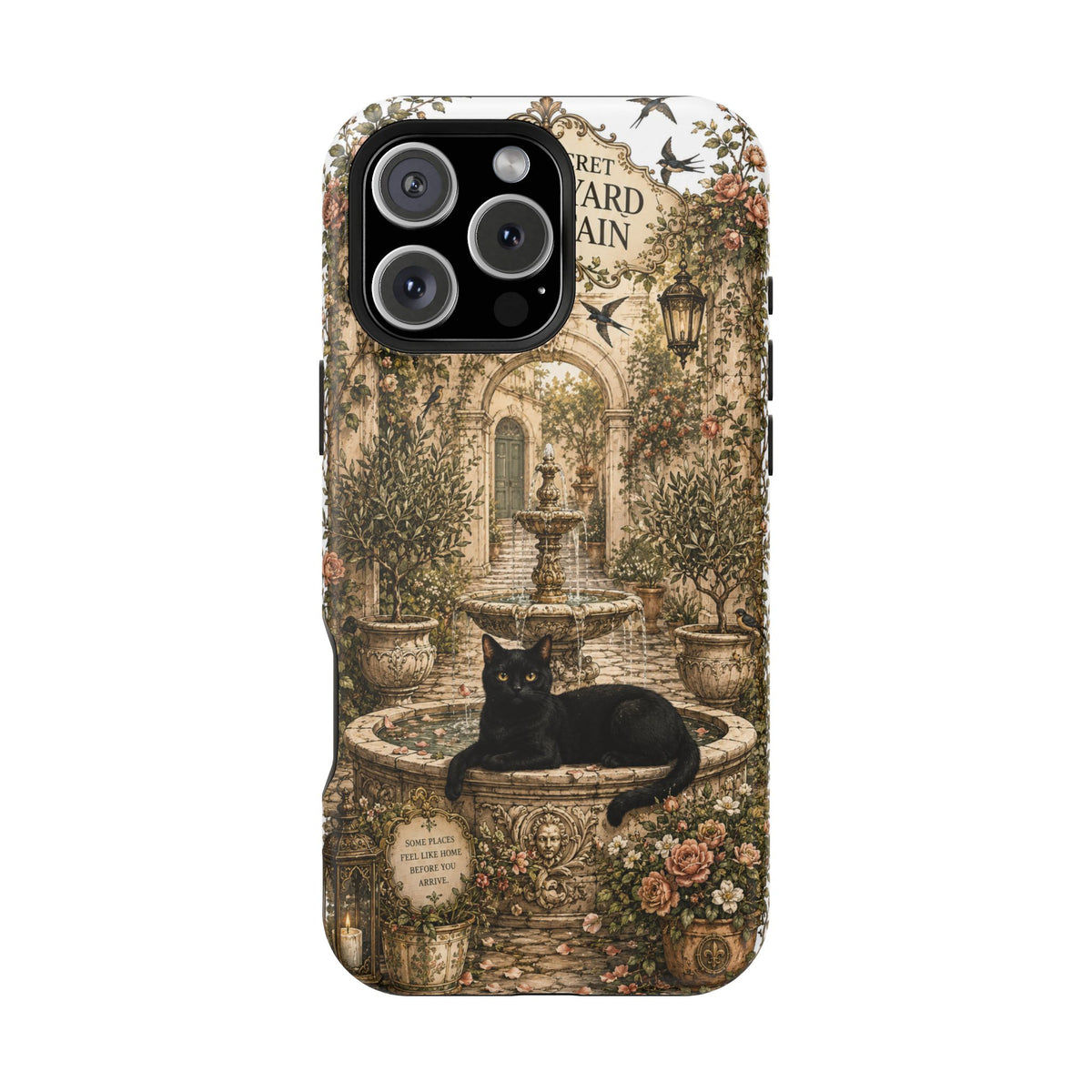 The Secret Courtyard Fountain | Cat Mom Collection Phone case
