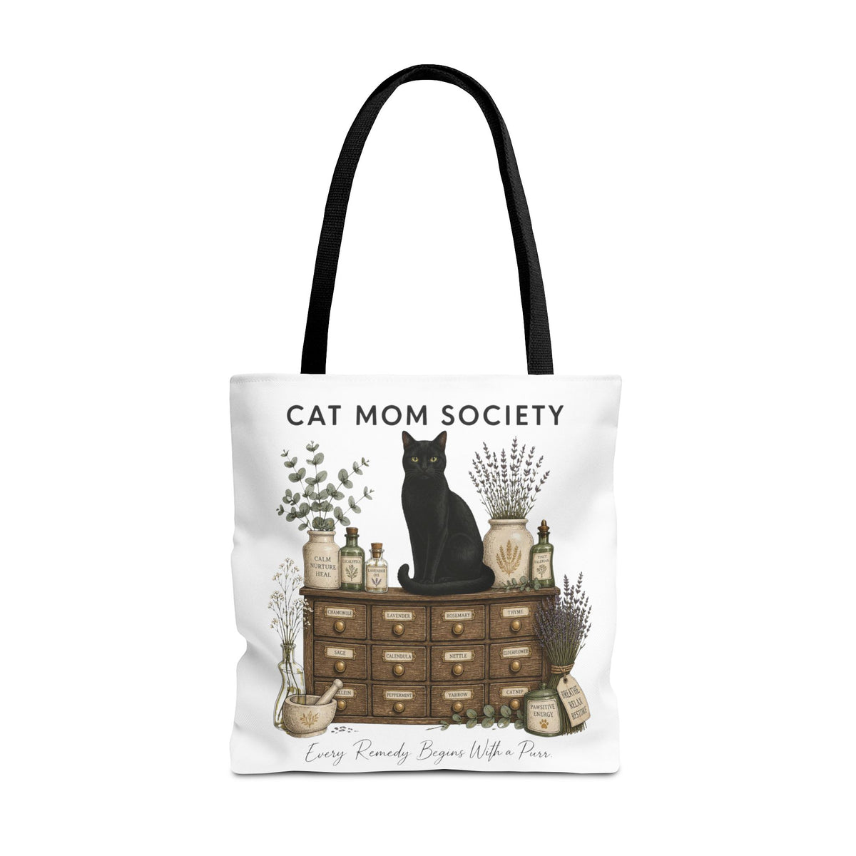 The Apothecary's Little Shadow | Cat Mom Collection Totebag