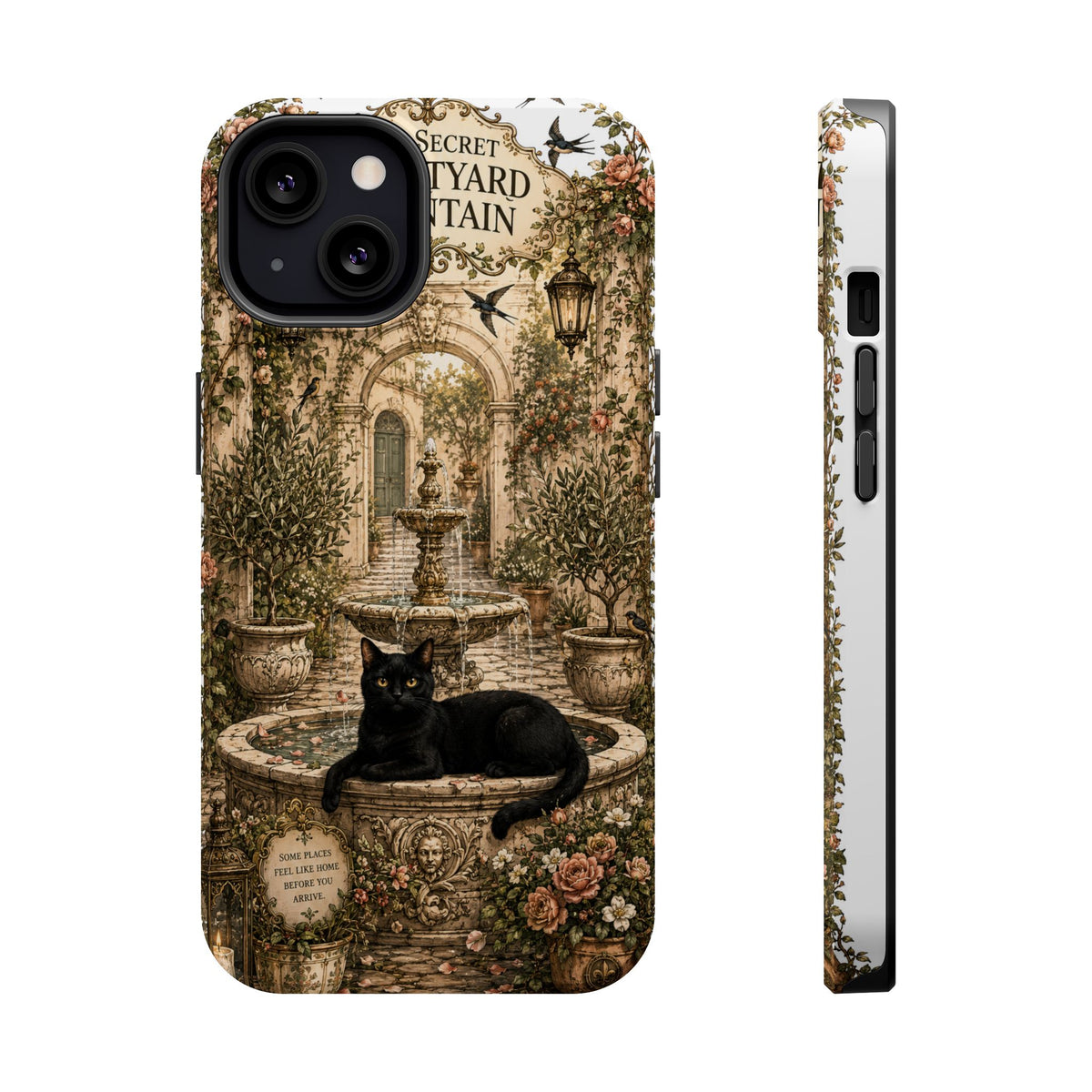 The Secret Courtyard Fountain | Cat Mom Collection Phone case