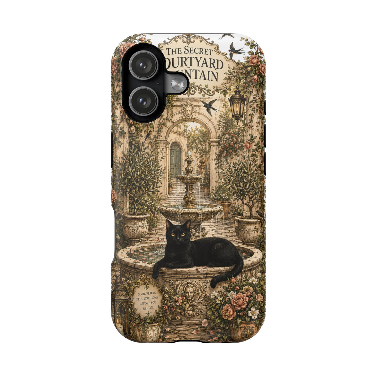 The Secret Courtyard Fountain | Cat Mom Collection Phone case