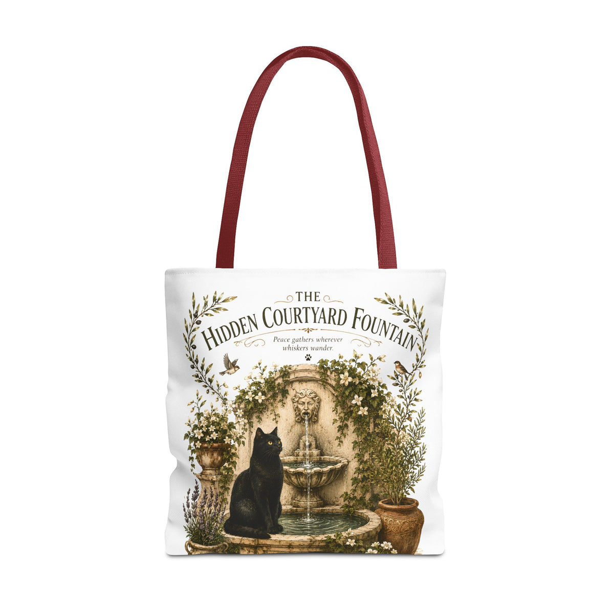 The Hidden Courtyard Fountain | Cat Mom Collection Totebag