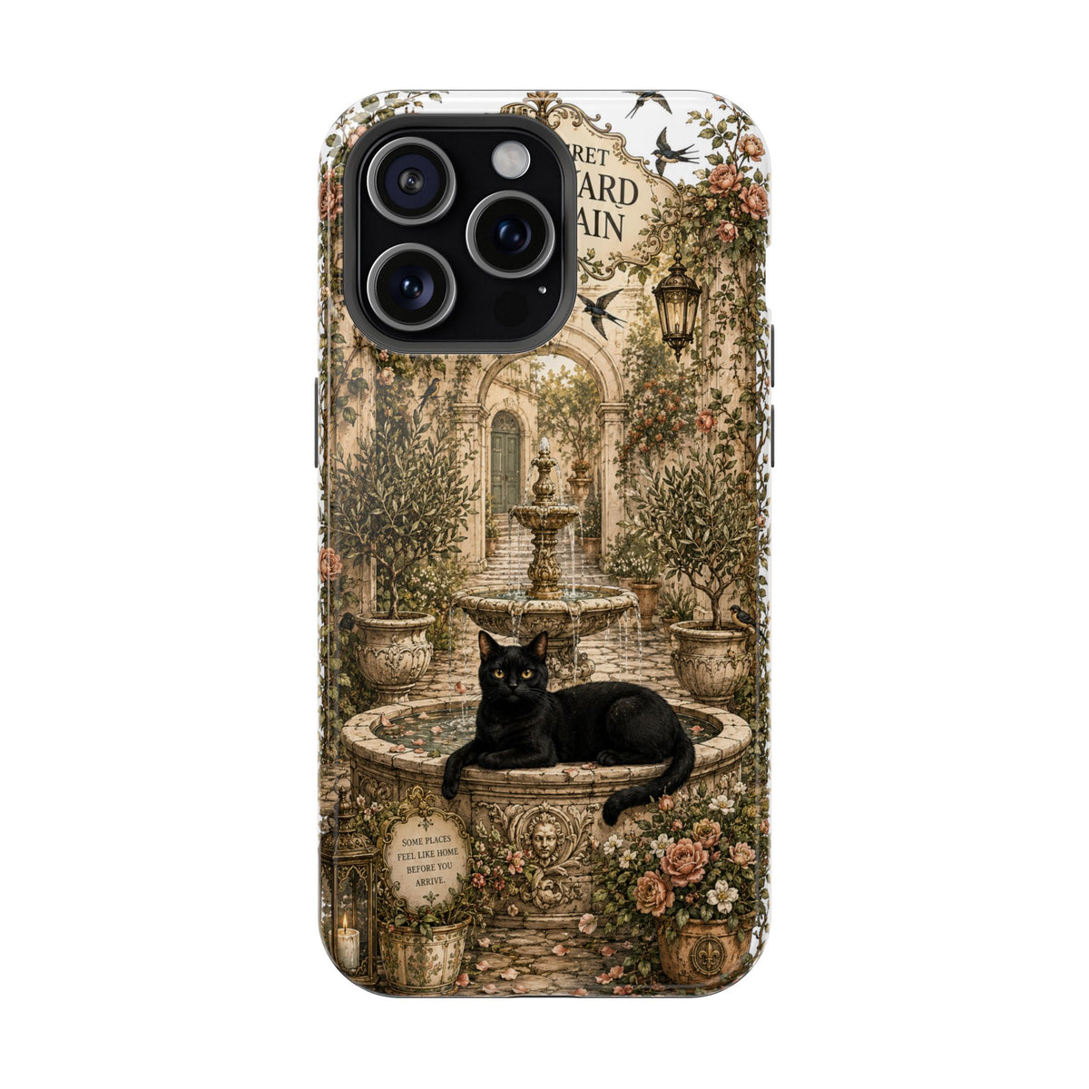 The Secret Courtyard Fountain | Cat Mom Collection Phone case