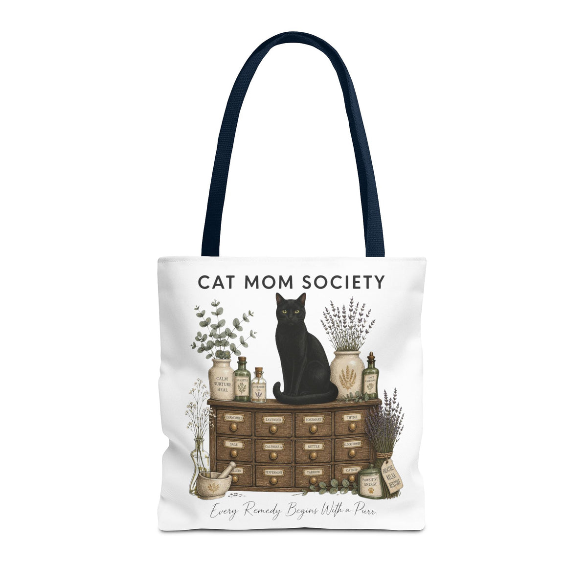The Apothecary's Little Shadow | Cat Mom Collection Totebag