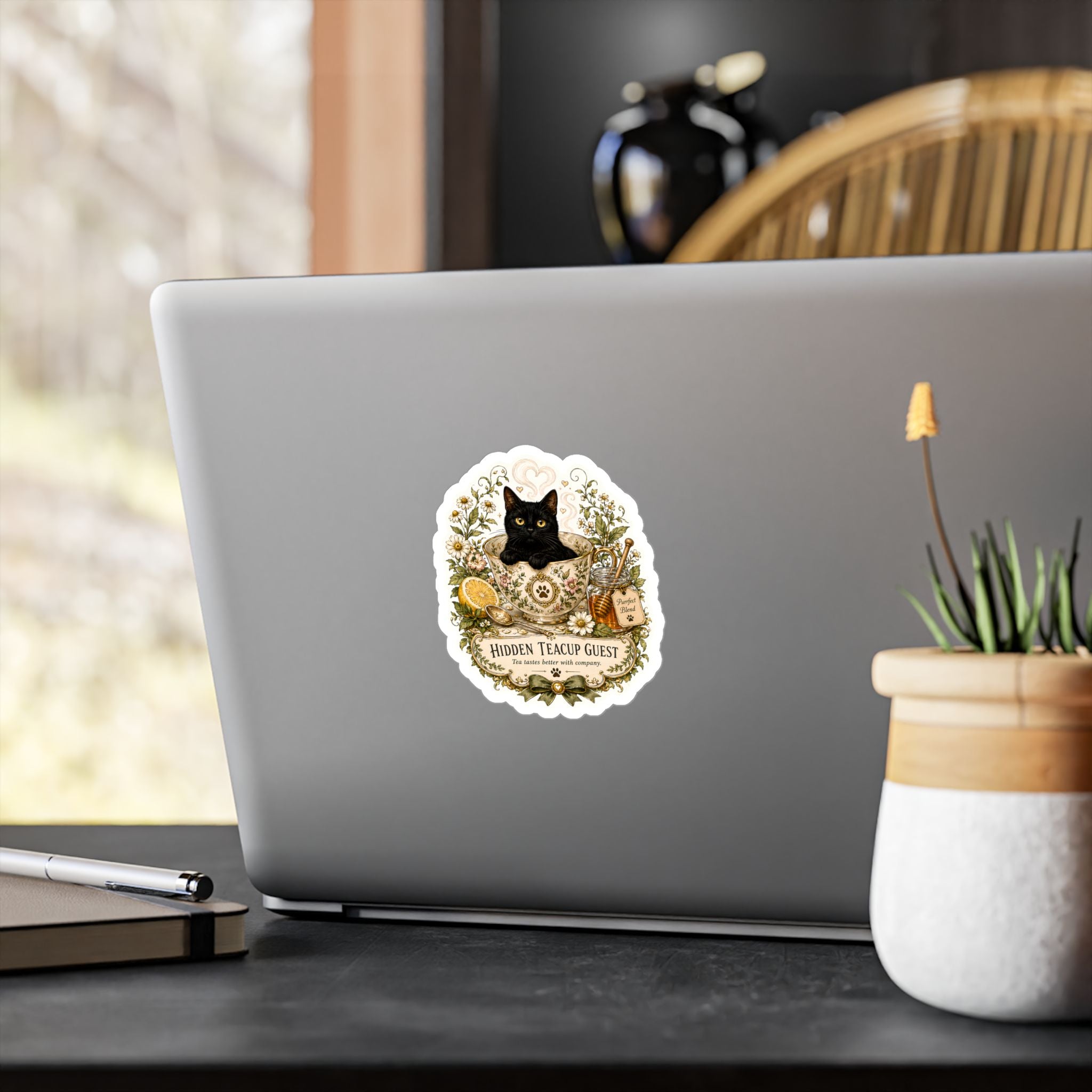 THE HIDDEN TEACUP GUEST | Kiss-Cut Vinyl Decals Sticker