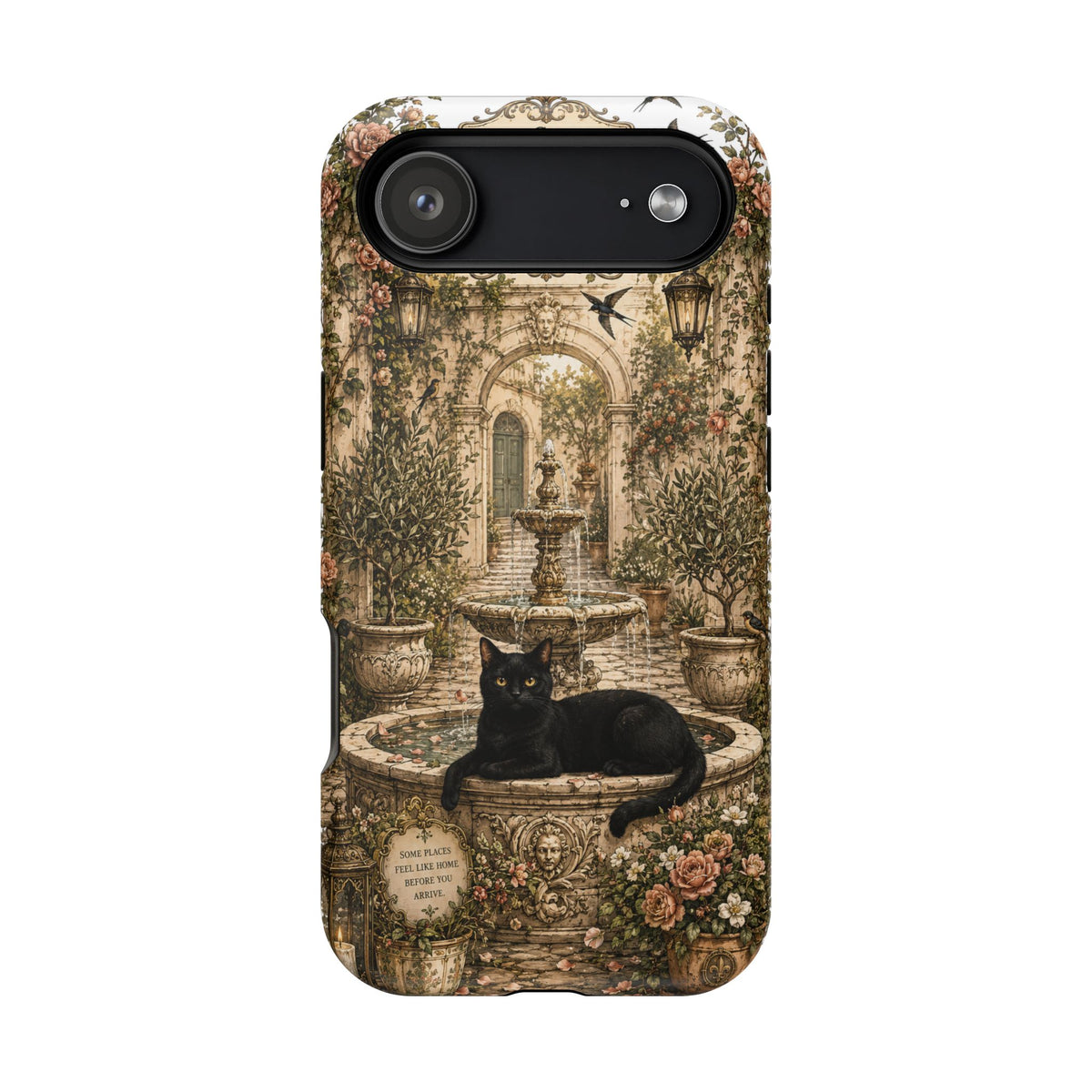 The Secret Courtyard Fountain | Cat Mom Collection Phone case