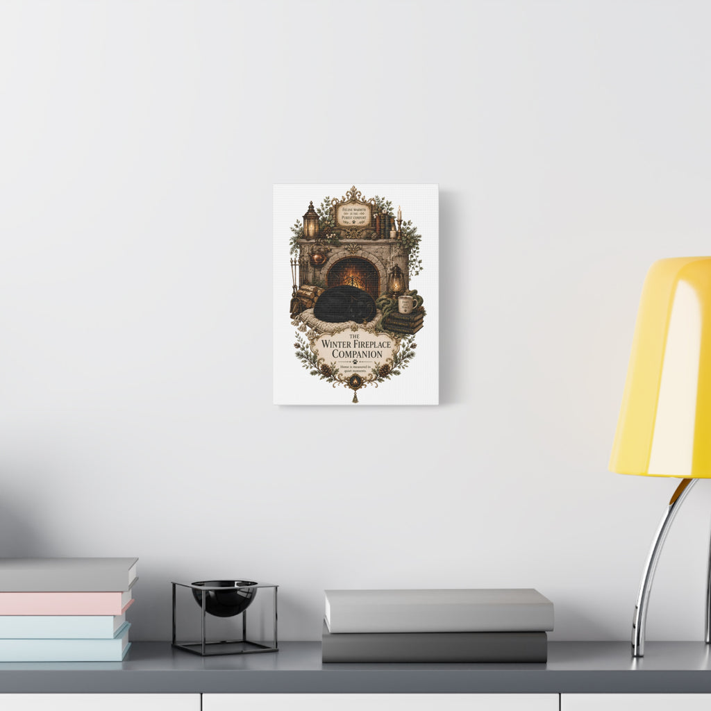 THE WINTER FIREPLACE COMPANION | Matte Canvas, Stretched