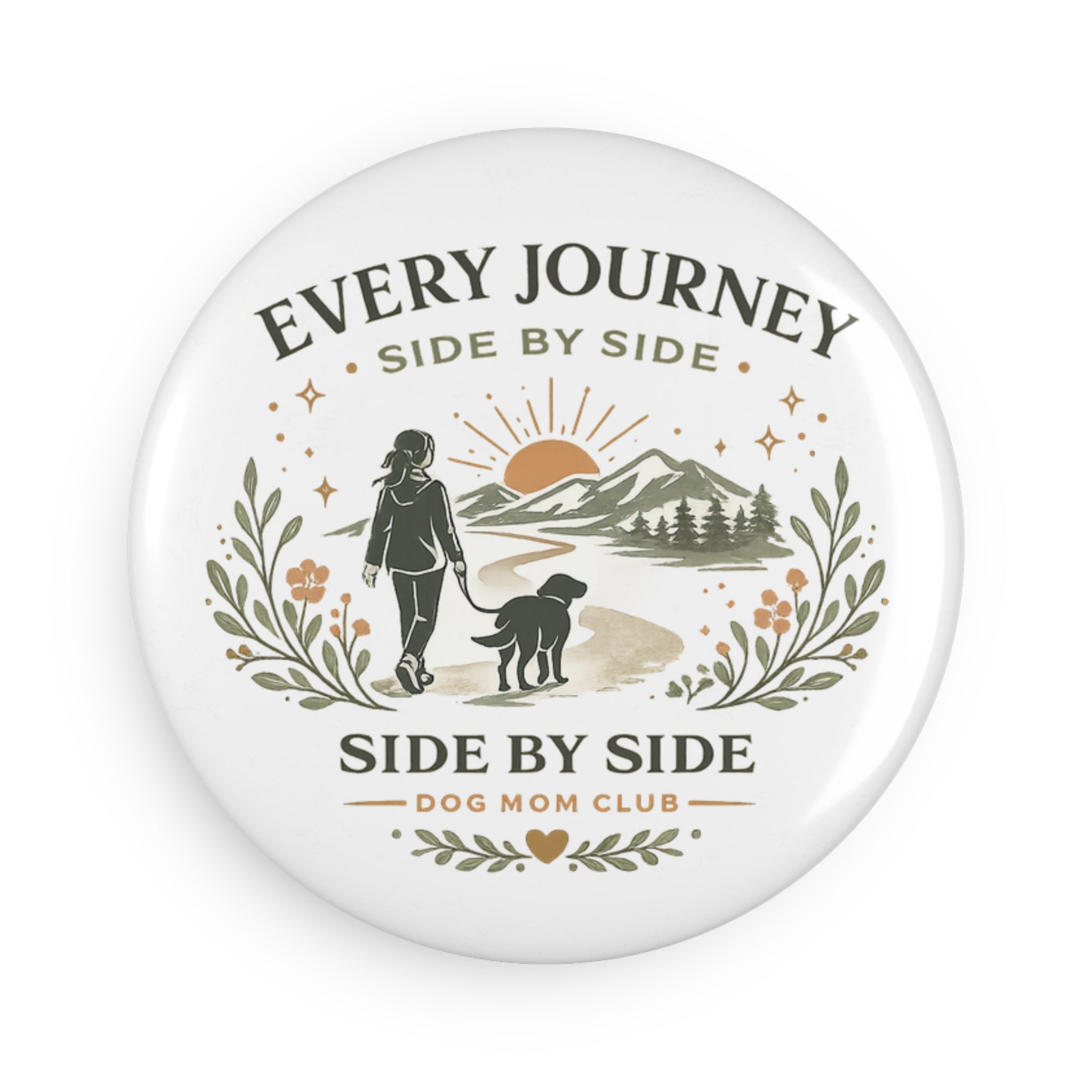 Every Journey, Side by Side | Button Magnet, Round (1 & 10 pcs)