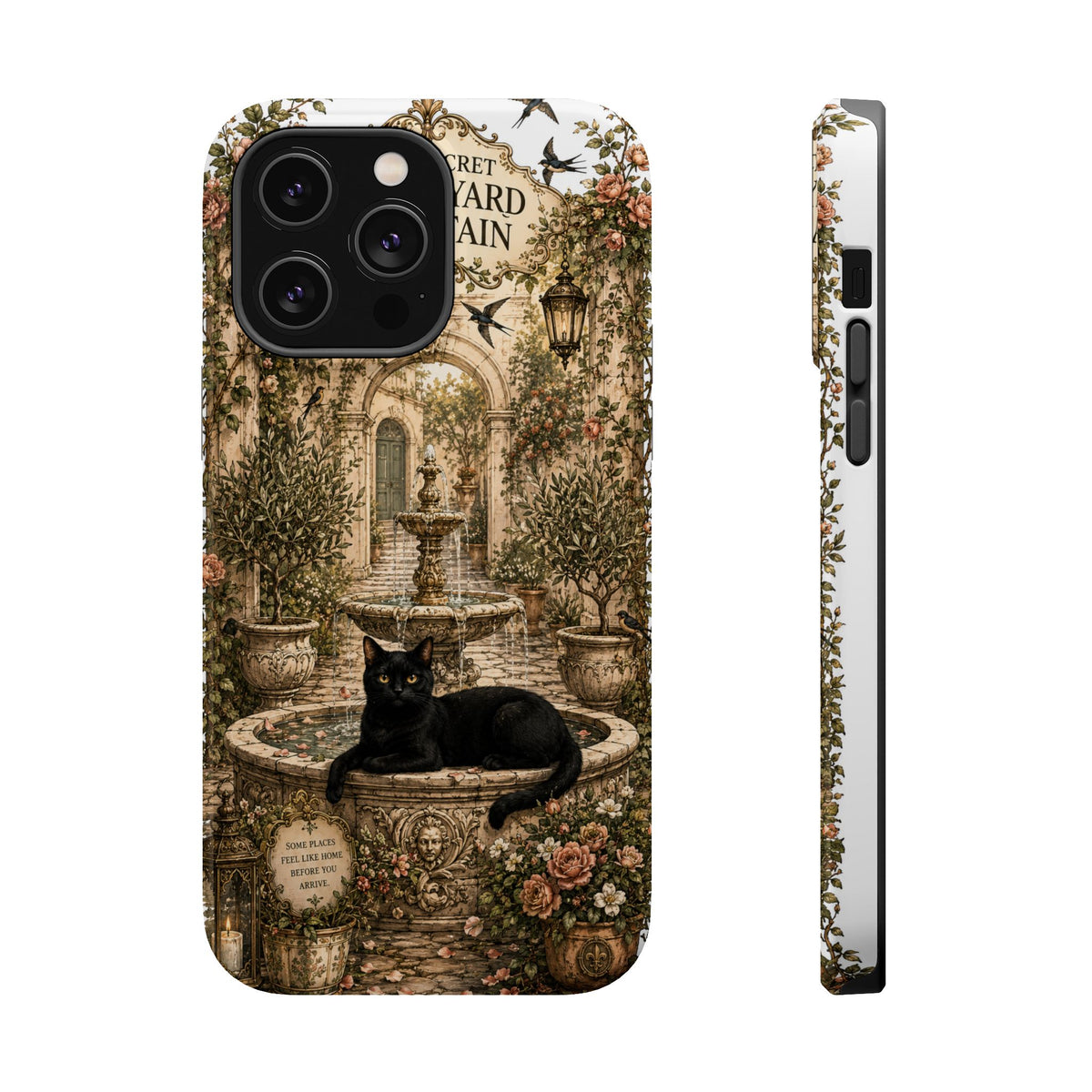 The Secret Courtyard Fountain | Cat Mom Collection Phone case