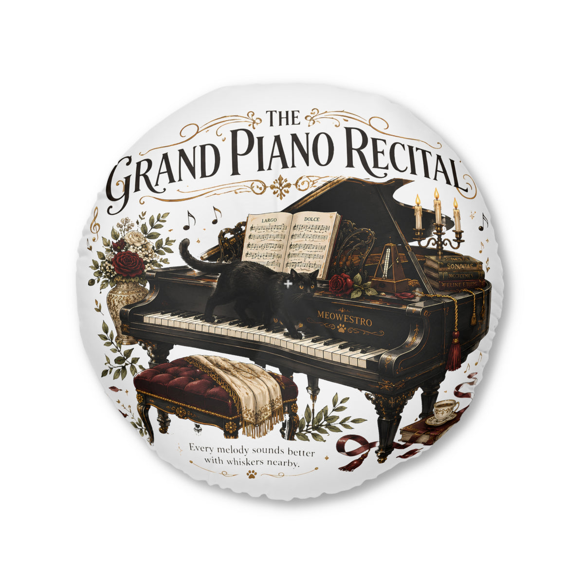 The Grand Piano Recital | Cat Mom Collection Pillow