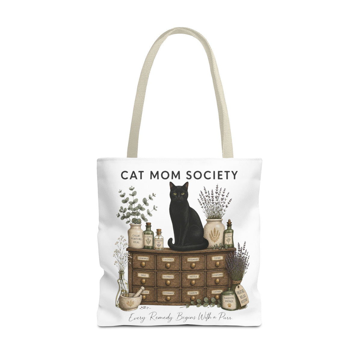 The Apothecary's Little Shadow | Cat Mom Collection Totebag