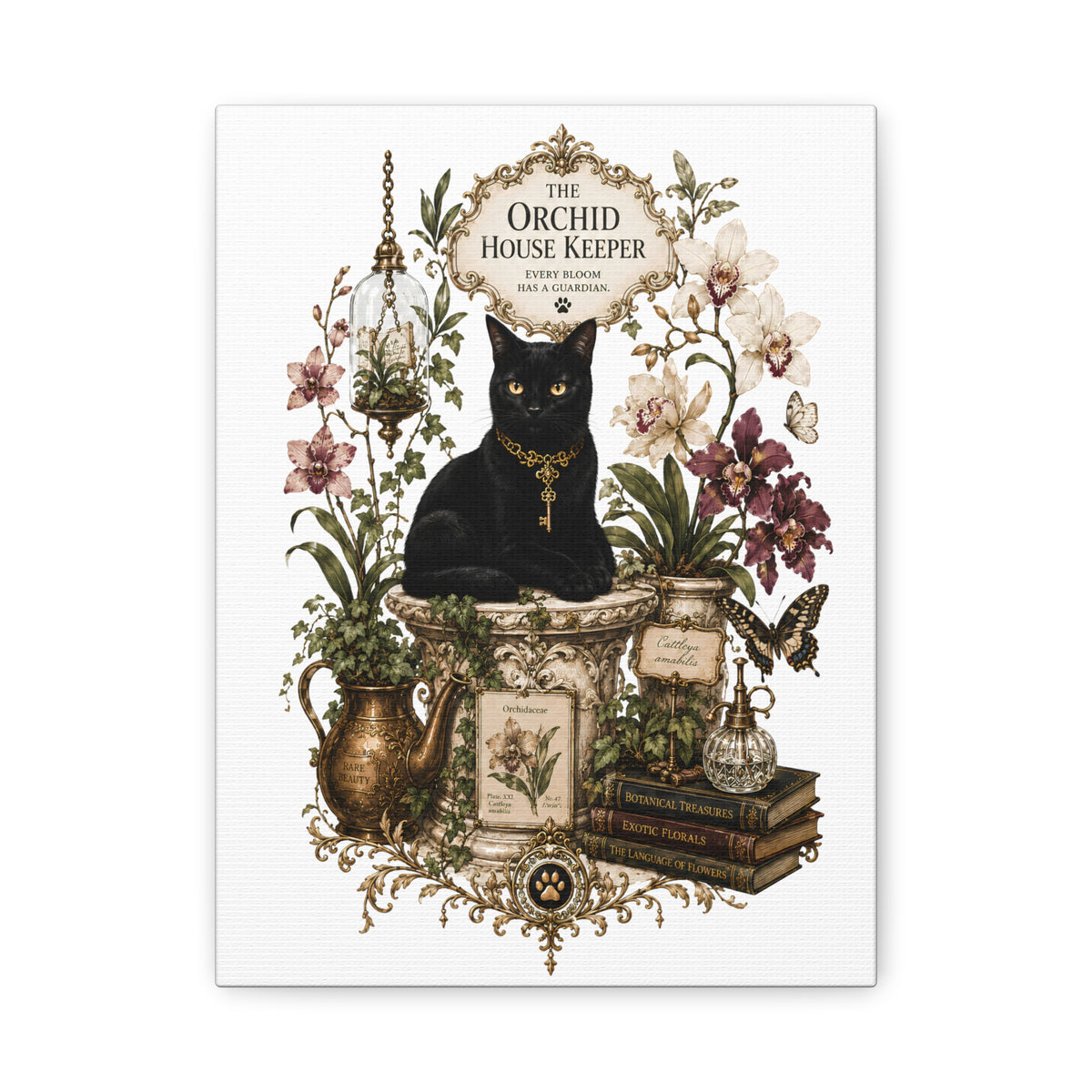 The Orchid House Keeper | Cat Mom Collection Matte Canvas