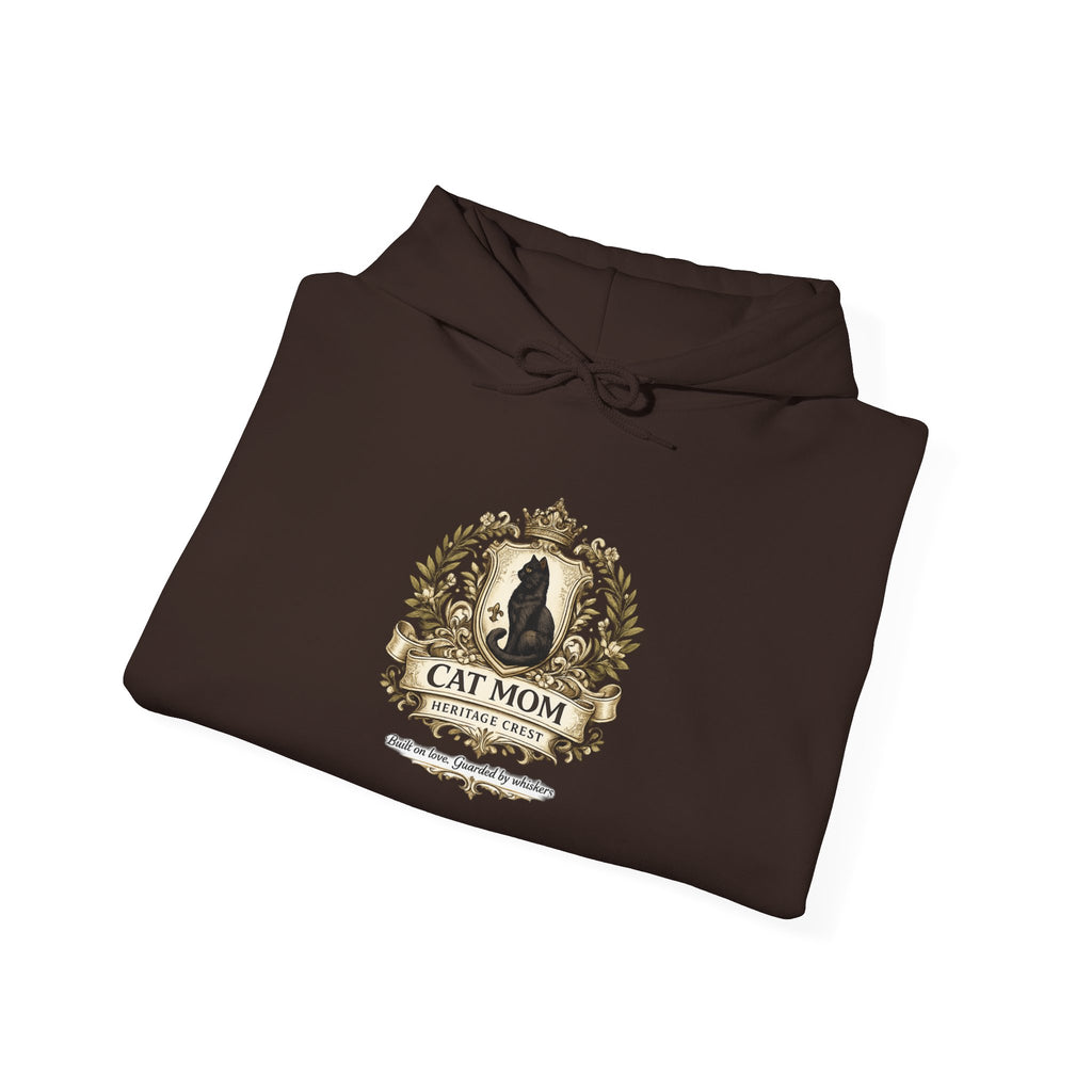 Cat Mom Heritage Crest | Gildan Heavy Blend™ Hoodie (18500)