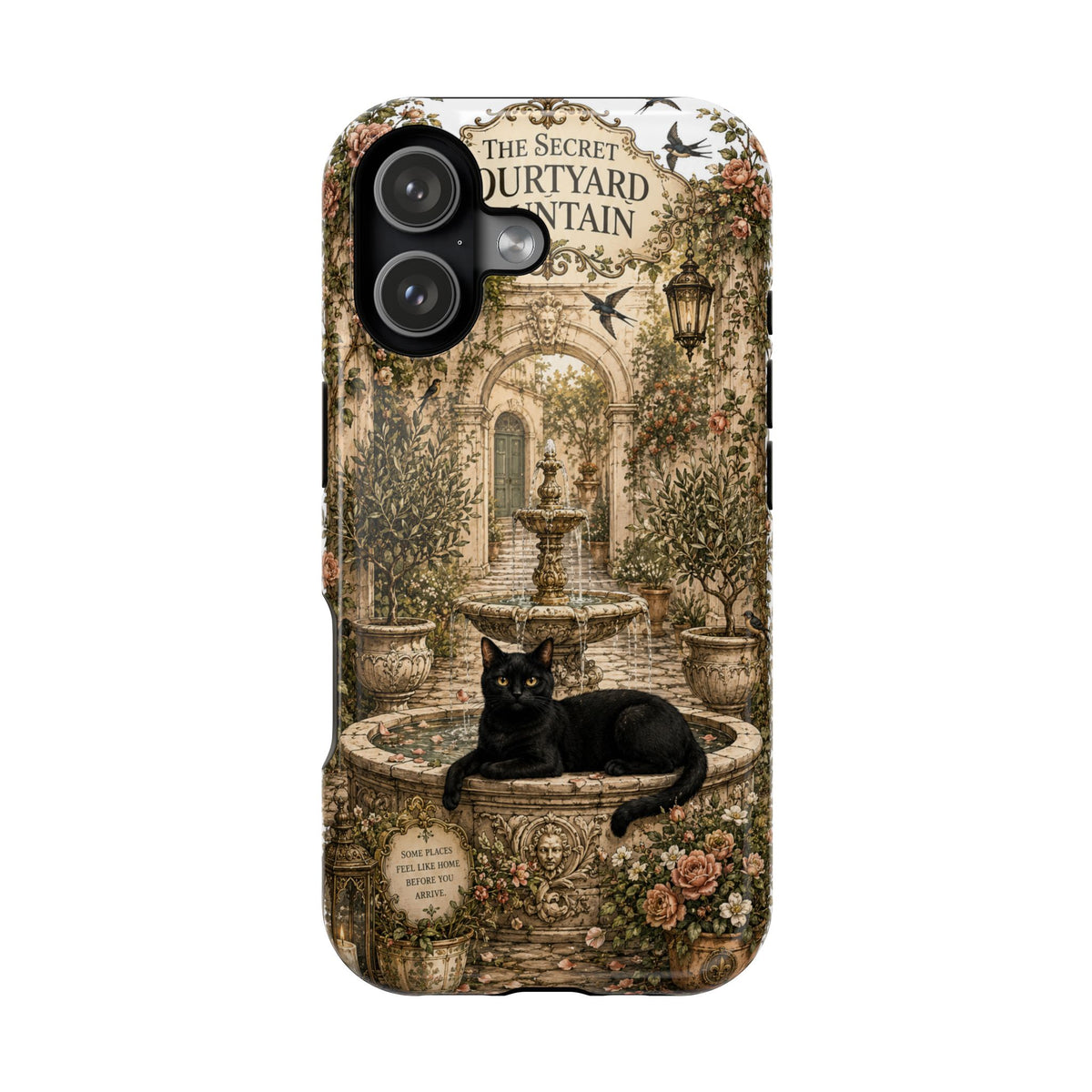 The Secret Courtyard Fountain | Cat Mom Collection Phone case