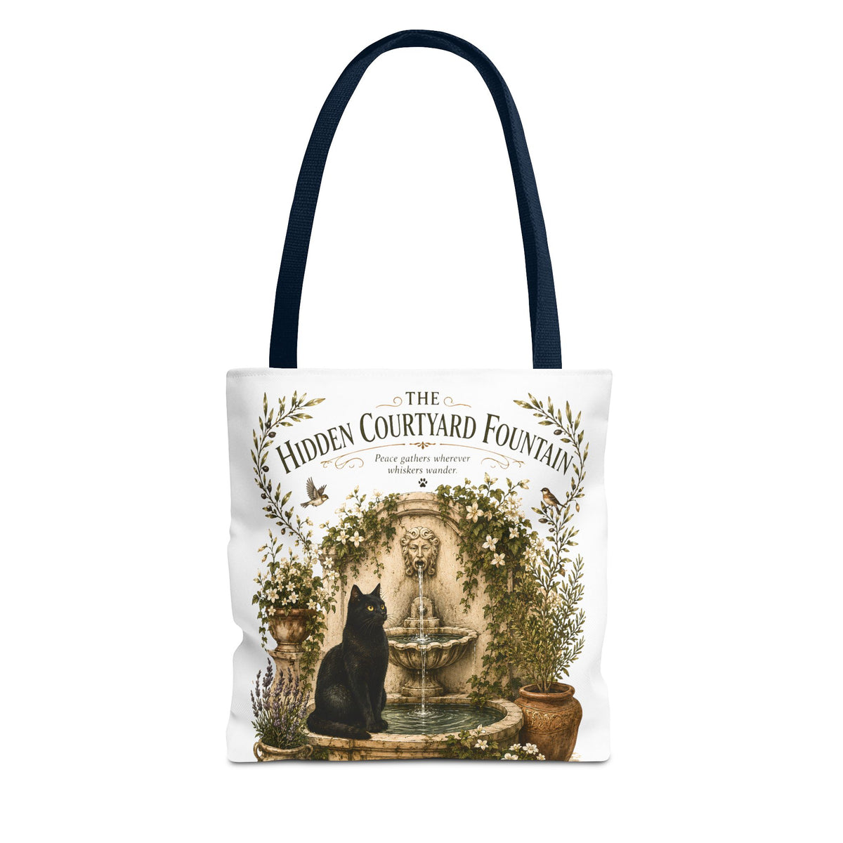The Hidden Courtyard Fountain | Cat Mom Collection Totebag